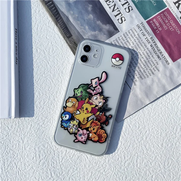

Pokémon Christmas Phone Cases For iPhone 11 12 Pro MAX 6S 7 8 Plus XS MAX 12 13 Mini X XR SE 2020 Funda Carcasa Coque