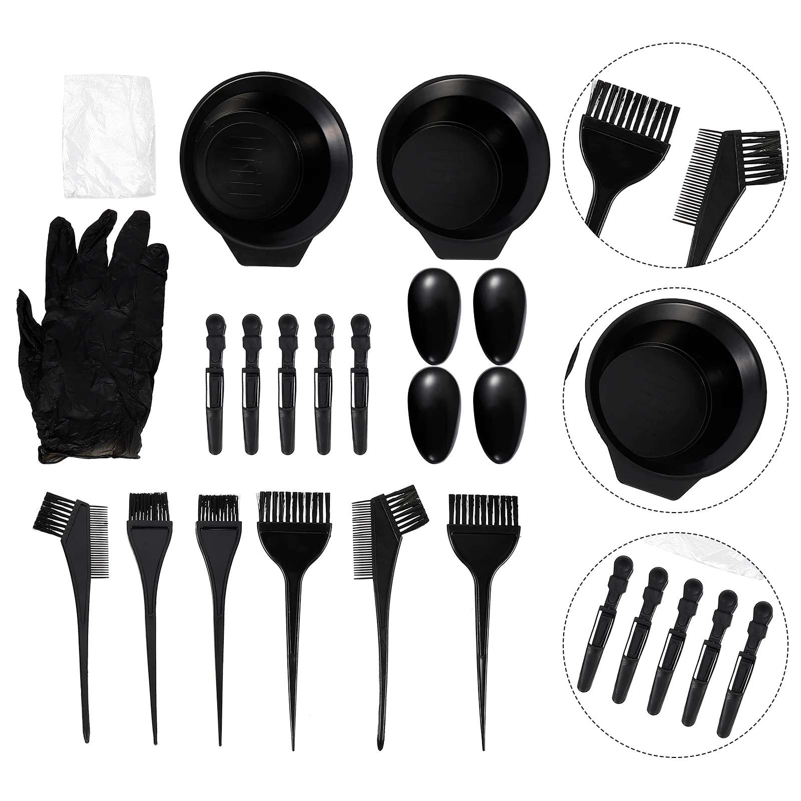 

Hair Tint Bowl Dye Brush Color Tools Dyeing Clips Hairdressing Combs Mixing Brushes Applicator Salon Dressing Kit Coloringbowls