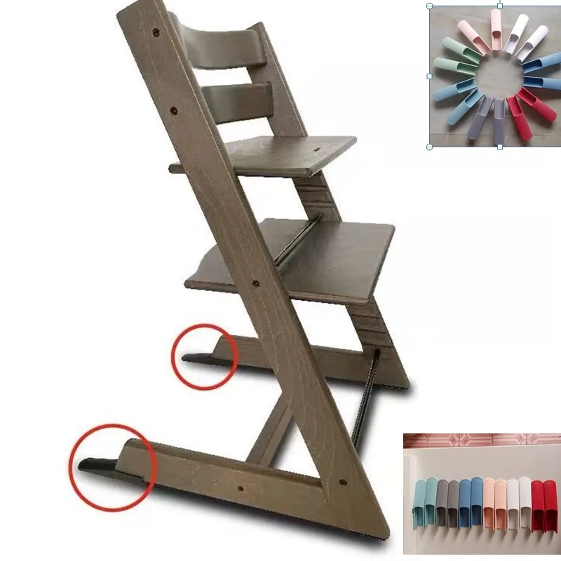 Стул для обеда Ins с длинной поддержкой ног и расширенными защитными аксессуарами, а также стол Tripp Trapp.