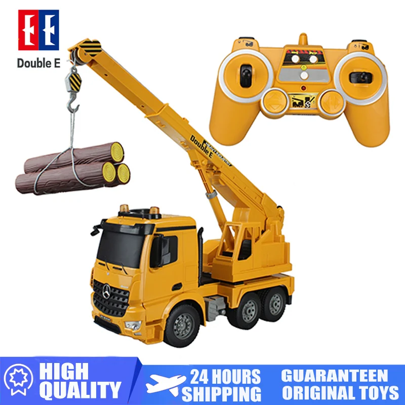 Double E 1:20 Engineering Vehicle Benz Authorized Engineering Vehicle Remote Control Crane Toys for Boys RC Car Children Gifts