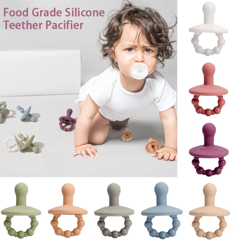 

Silicone Baby Pacifier Soft BPA Free Soother Infant Dummy Nipple Newborn Baby Teether Toy Teething Nursing Pacifier Chain Pendan