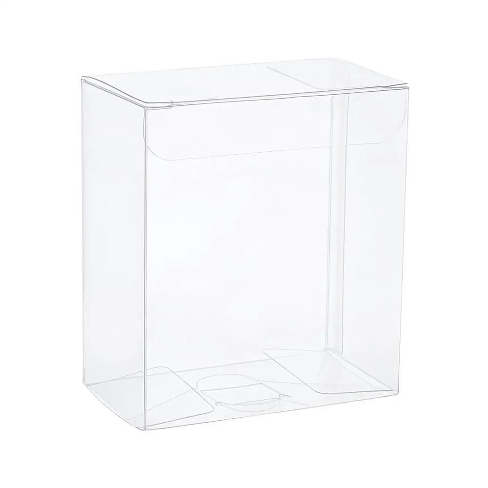 24pcs Foldable Rectangle Clear PVC Boxes Wedding Favor Gift Packing Case Jewelry Display Candy Cookies Storage Containers