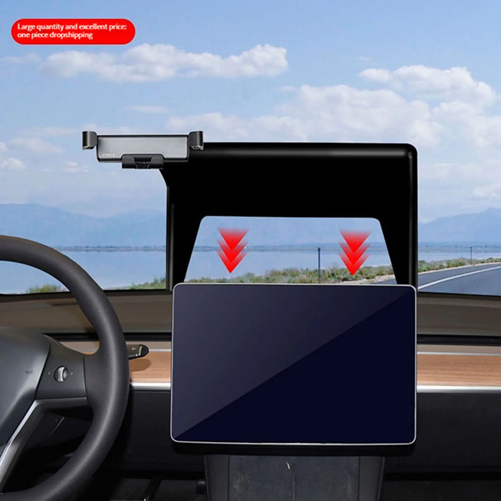 

1Pcs Car Phone Holder magnetic screen navigation bracket phone holder for model 3 charging rack Кронштейн сотового телефона