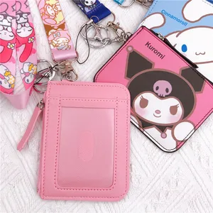 Sanrio Melody Kuromi Anime Women Bag Hello Kittys Coin Purse Girls Kawaii Cinnamoroll Card Holder Children Wallet Pu Kids Gifts