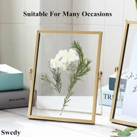 4 inch high definition glass desk picture frames gold black photo frame decor sign papers holder display stand