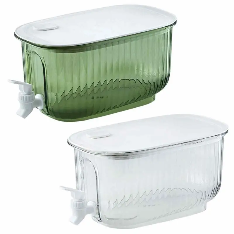

Beverage Dispenser 4L Beverage Serveware Large Capacity Cold Water Pitcher Fruit Drink Dispenser Beverage Container With Faucet