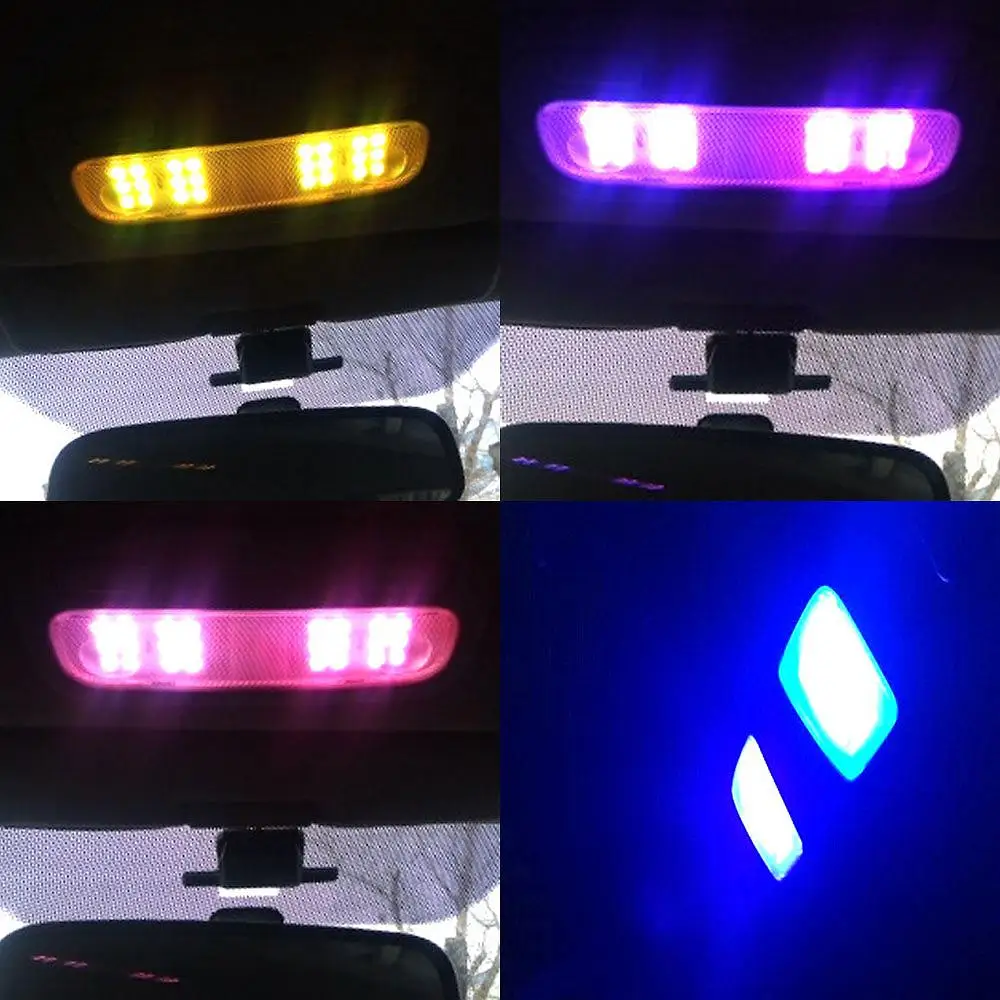 2X RGB 6SMD потолочная купольная гирлянда лампа для чтения C5w Автомобильная атмосфера с дистанционным управлением светодиодсветильник лампа дл... (art.: 7a3d6baa7) - 7a3d6baa7