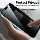 Магнитные Чехлы для iPhone 12 13 Pro Max 13 12 Mini, металлический защитный чехол из закаленного стекла для защиты от шпионажа