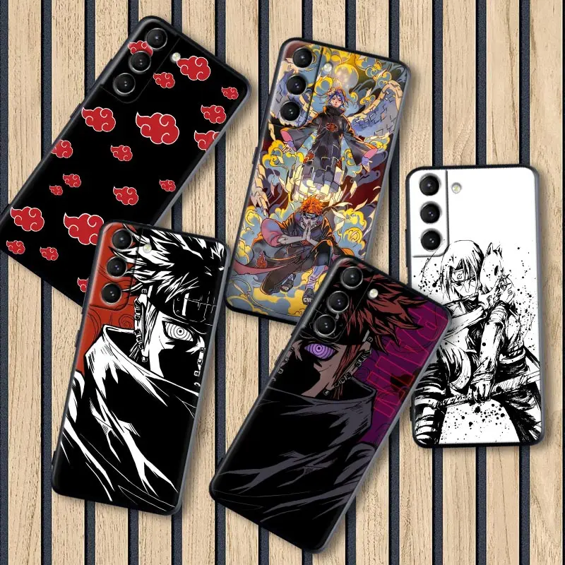 

Anime Case For Galaxy S22Ultra Funda Samsung S21 FE S20 S22 Ultra S10 Plus S9 S8 Soft Case Cover Manga A-Akatsukis-Itachis-Pains
