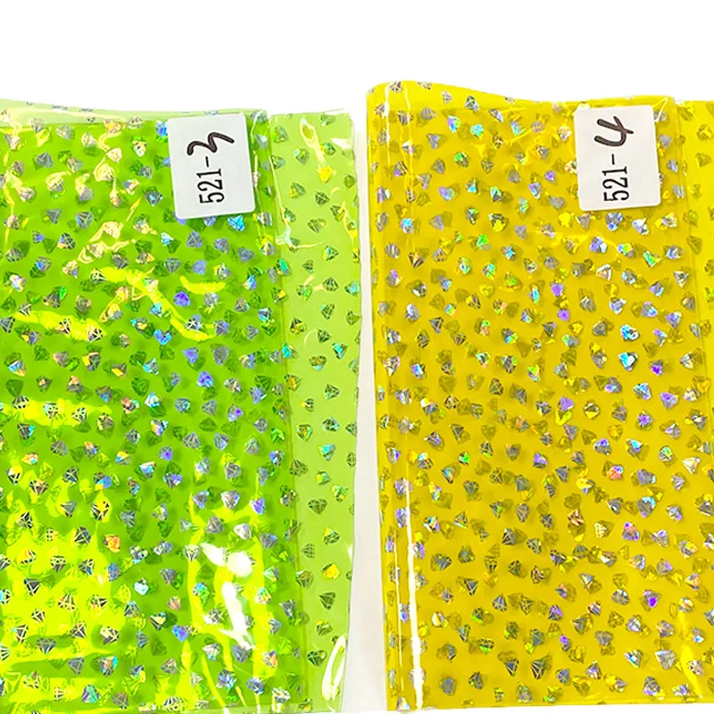 Голографический прозрачный лазерный узор из искусственной кожи, 30 х135 см