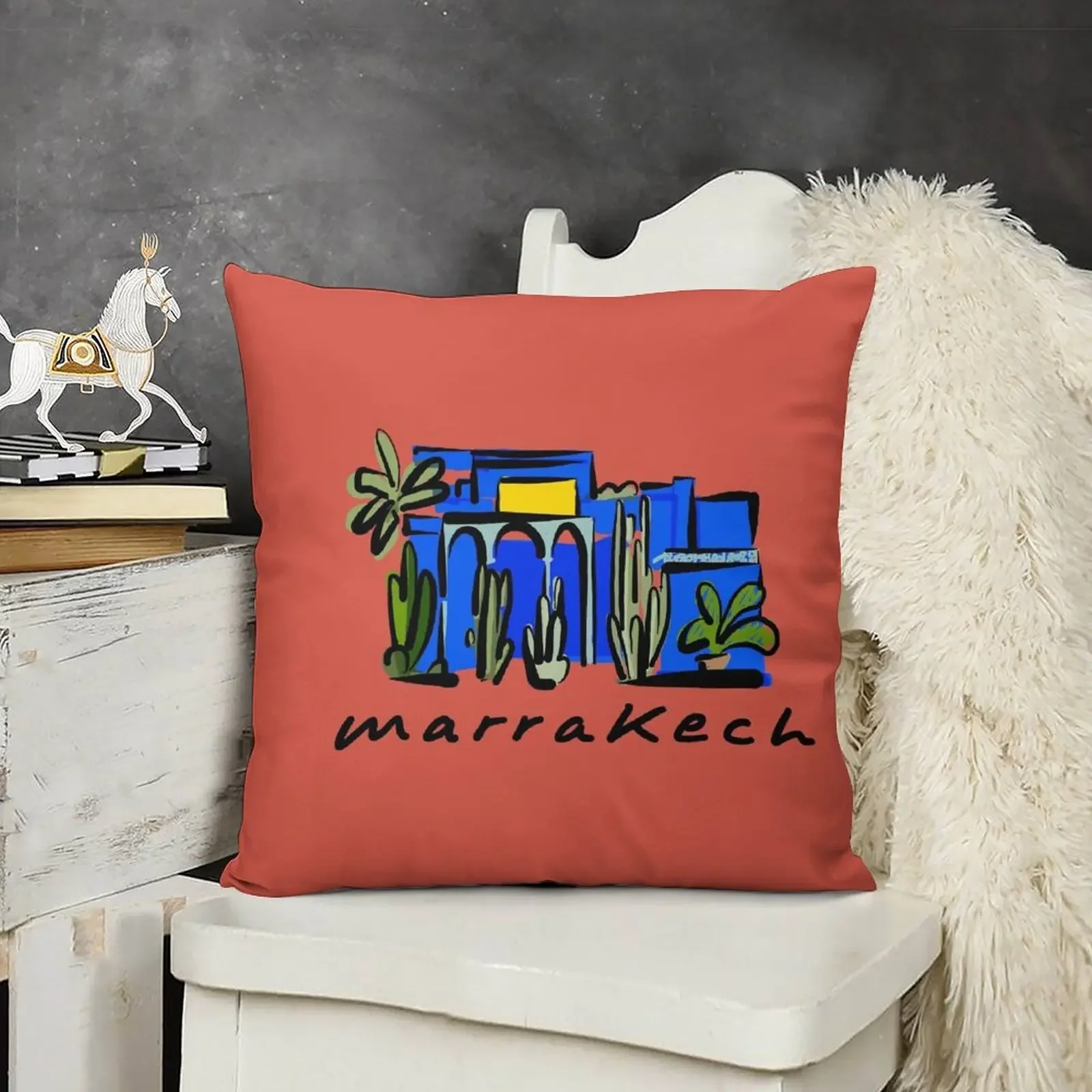 Наволочка Jardin Majorelle Marrakech с логотипом аниме-девушкой