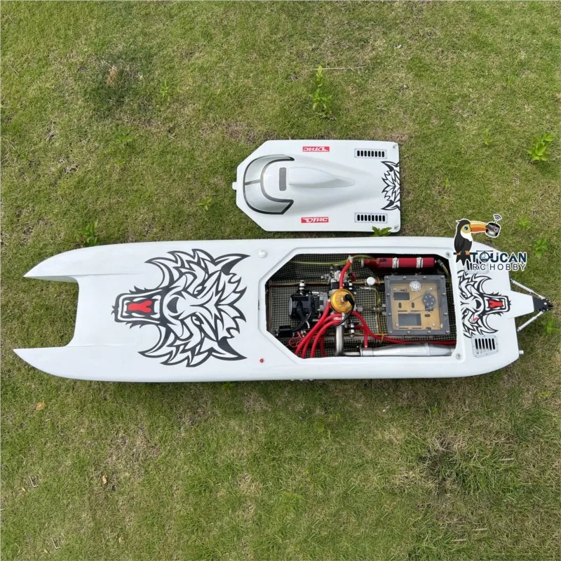 Фото DTRC G30E 30CC Волокно 70 км/ч Gaso-line Racing RC Boat Toucan Hobby Высокоскоростной ARTR с радиосистемой Сервоприводы Корабль Игрушки Модель №4