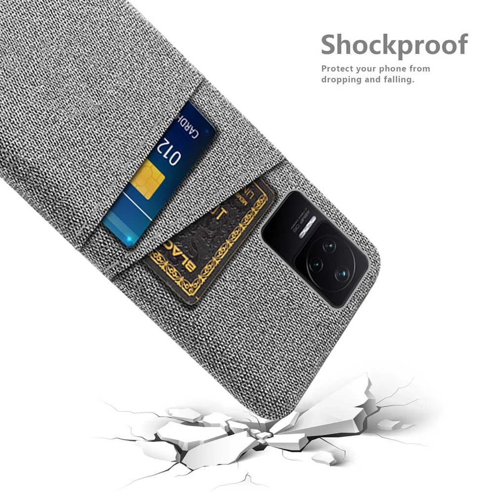 

For Xiaomi POCOF4 Case For POCO F4 X4 GT M4 Pro X4 Pro Luxury Fabric Dual Card Phone Cover For POCO F4 Coque Funda PokoF4 Capa