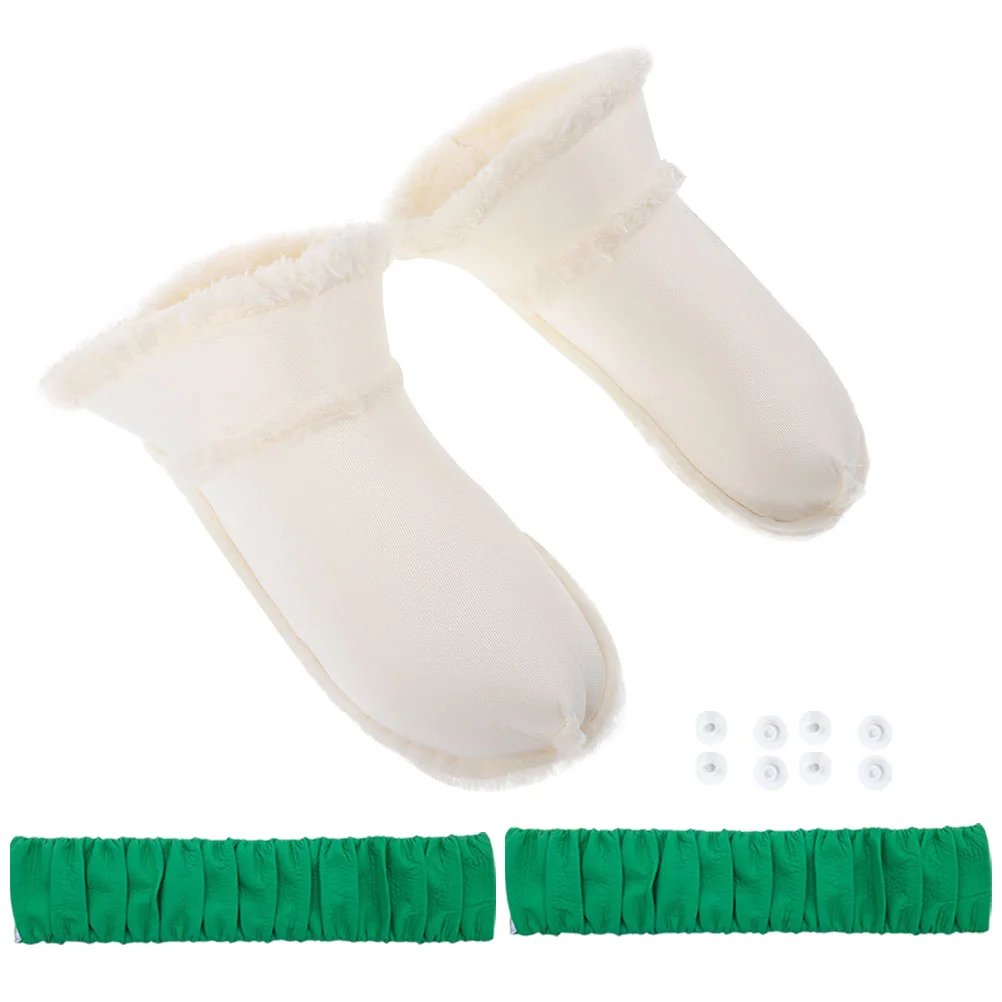 

1 Pair Winter Shoe Inserts Plush Hole Shoe Inserts Detachable Warm Shoe Inserts