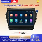 Автомагнитола CarPlay 2 din для Hyundai ix45 santa fe 2013-2017 Android 10, 2 Гб + 32 ГБ64 ГБ, автомагнитола, мультимедийная навигация без DVD с 4G wifi OBD