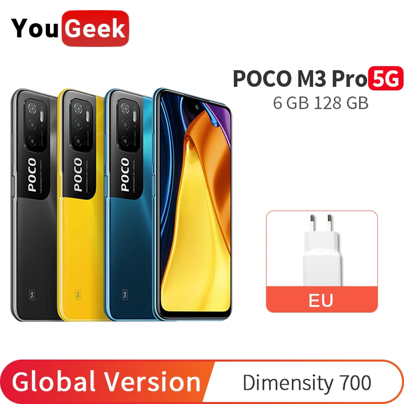 Глобальная версия POCO M3 Pro 64GB/128GB смартфон Dimensity 700 Octa Core 6 5 #x2790 Гц DotDisplay 48MP - Цена: 13 632,75 руб.