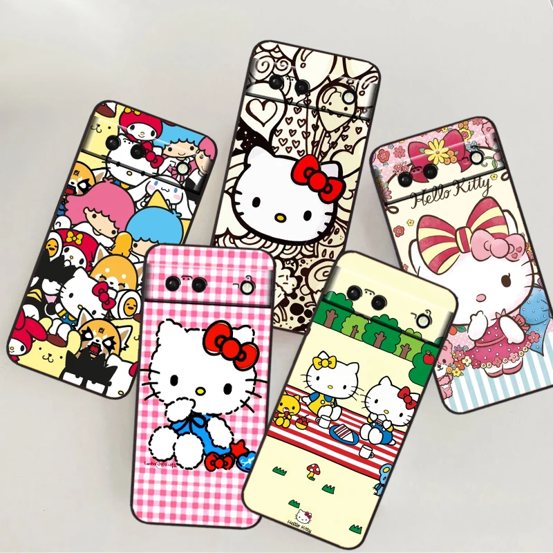 Милый мультяшный чехол H-Hello K-Kitty для Google Pixel 9 8 7A 7 6A 6 5A 5 4 4A XL