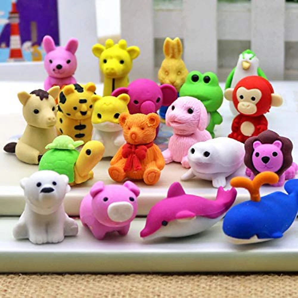 

Prizes Children Toy Assembly Removable Cartoon Design Animal Pencil Erasers Zoo Animal Eraser Pencil Eraser Puzzle Eraser Toys