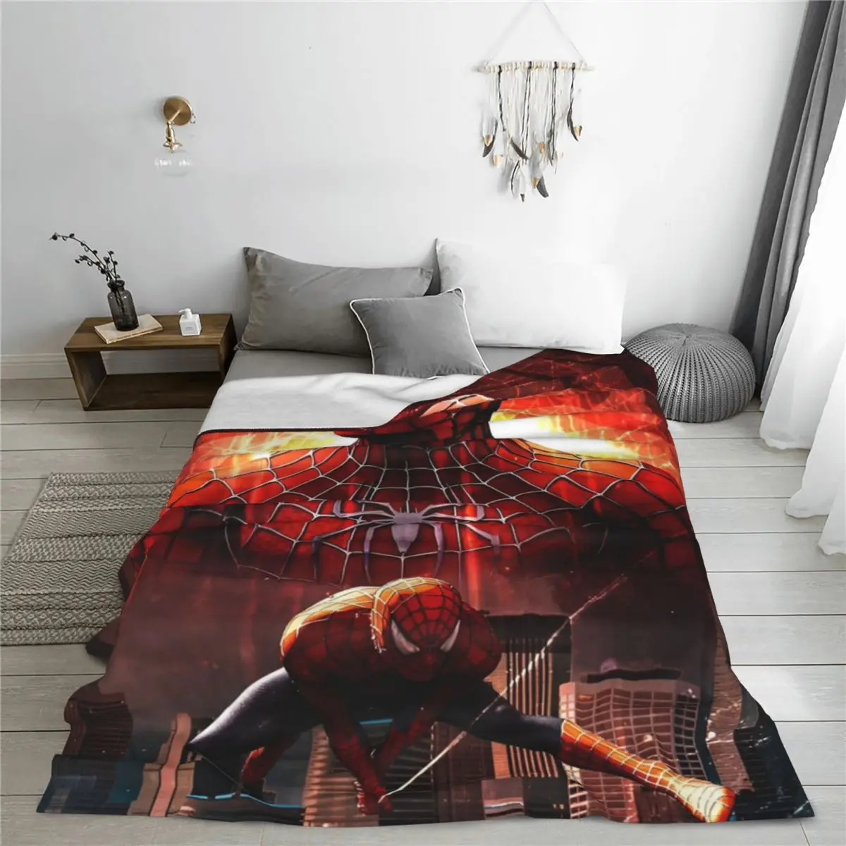 Комикс Человек-паук красивое крутое одеяло флисовый принт мультфильм аниме