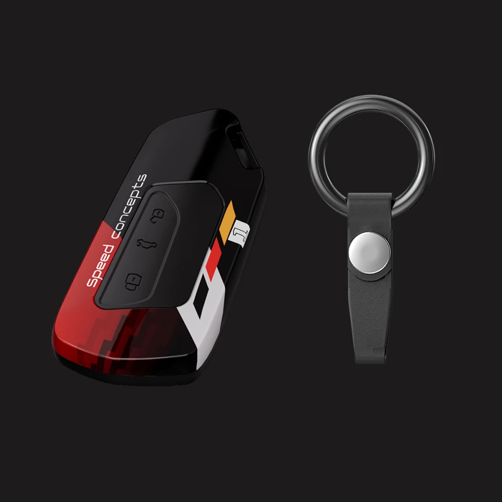 

Модный чехол для автомобильного ключа для VW Golf 8 Mk8 GTI GTD R ID3 ID4 2020, декоративный чехол для брелка, отделка, автомобильные аксессуары