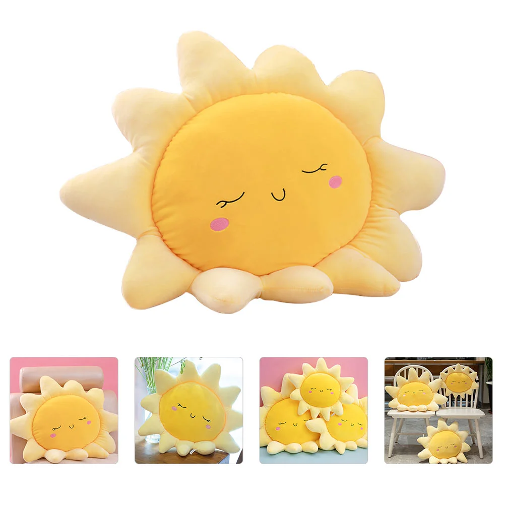 

1pc Kids Sun Bolster Home Throw Pillow Sun Plush Pillow Adorable Bolster