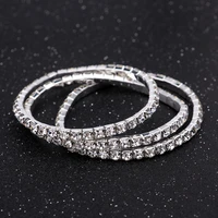1 pc stretchy colorful zirconia bracelet rhinestone tennis chain fashion luxury bangle for women men wedding girl gift wholesale