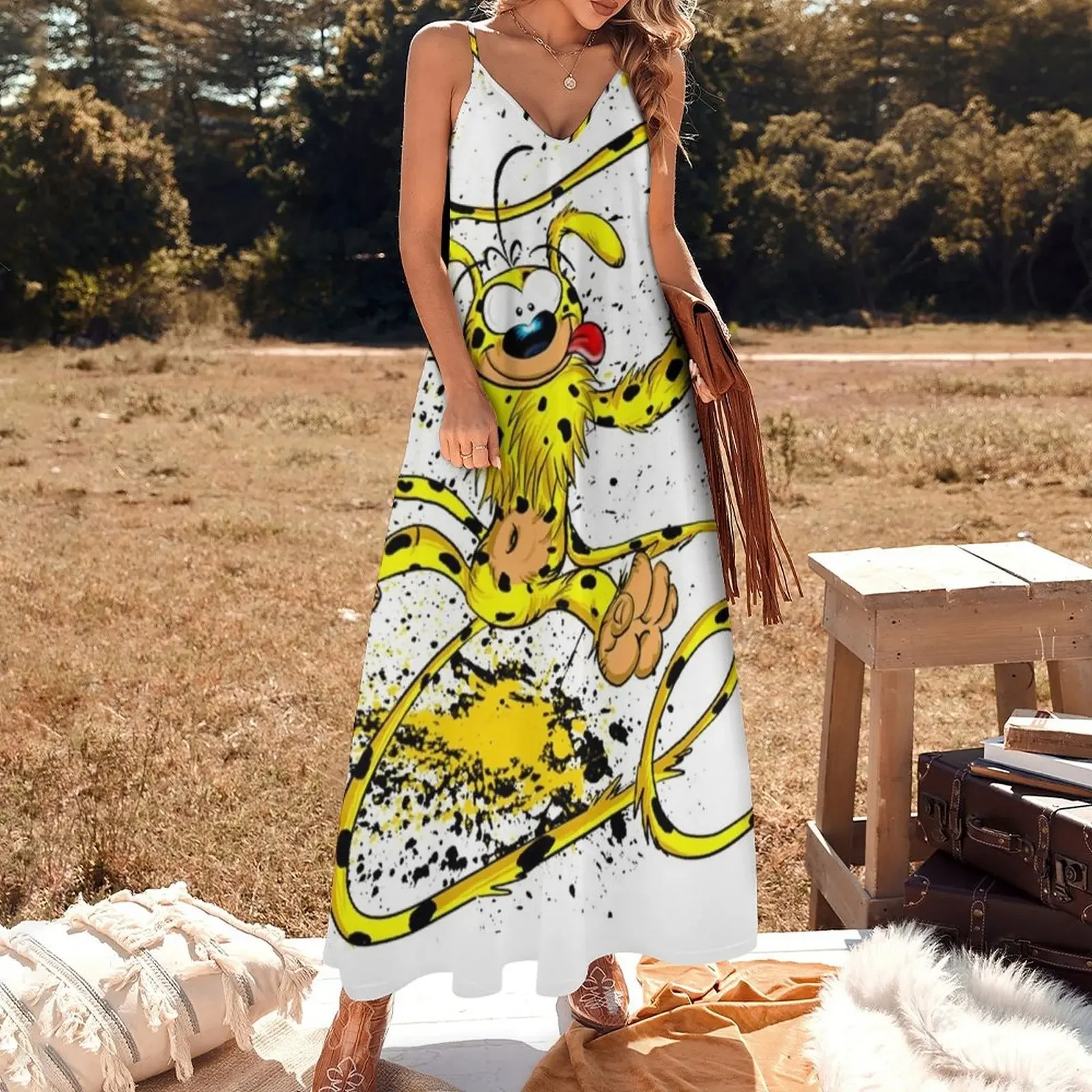 Фото Женское летнее платье без рукавов Marsupilami - Houba 2024 №2