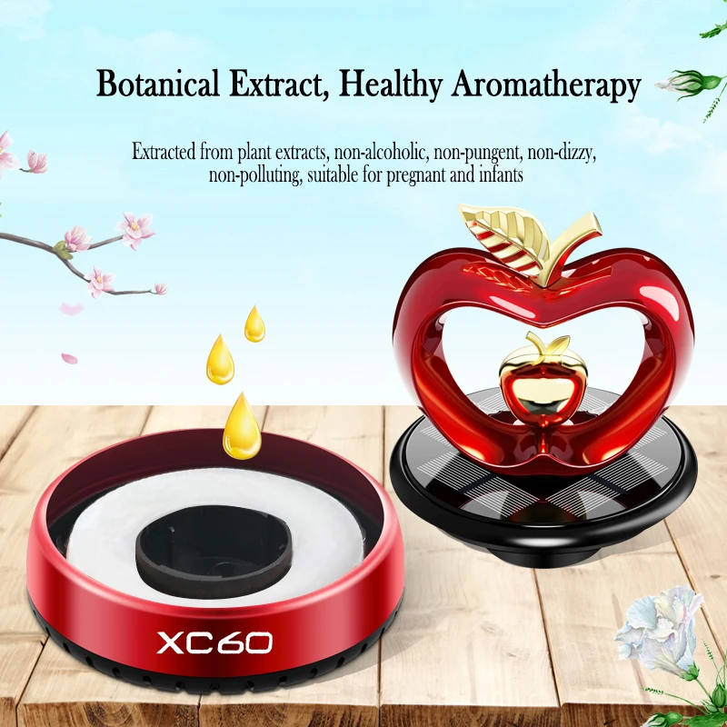 

For Volvo XC60 Car air freshener solar apple model center console decoration car interior accessories