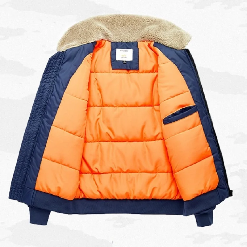 Winter Ma1 Pilot Jacket Cotton Men's Air Force Warm Baseball Uniform Thickened Loose Heavy Industry Embroidered Jacket Clothing