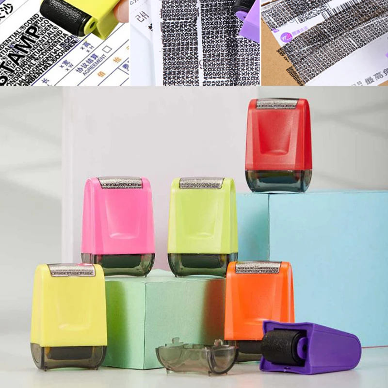 

1Pcs Stamp Roller Anti-Theft Protection ID Seal Smear Privacy Confidential Data Guard Information Data Identity Address Blocker