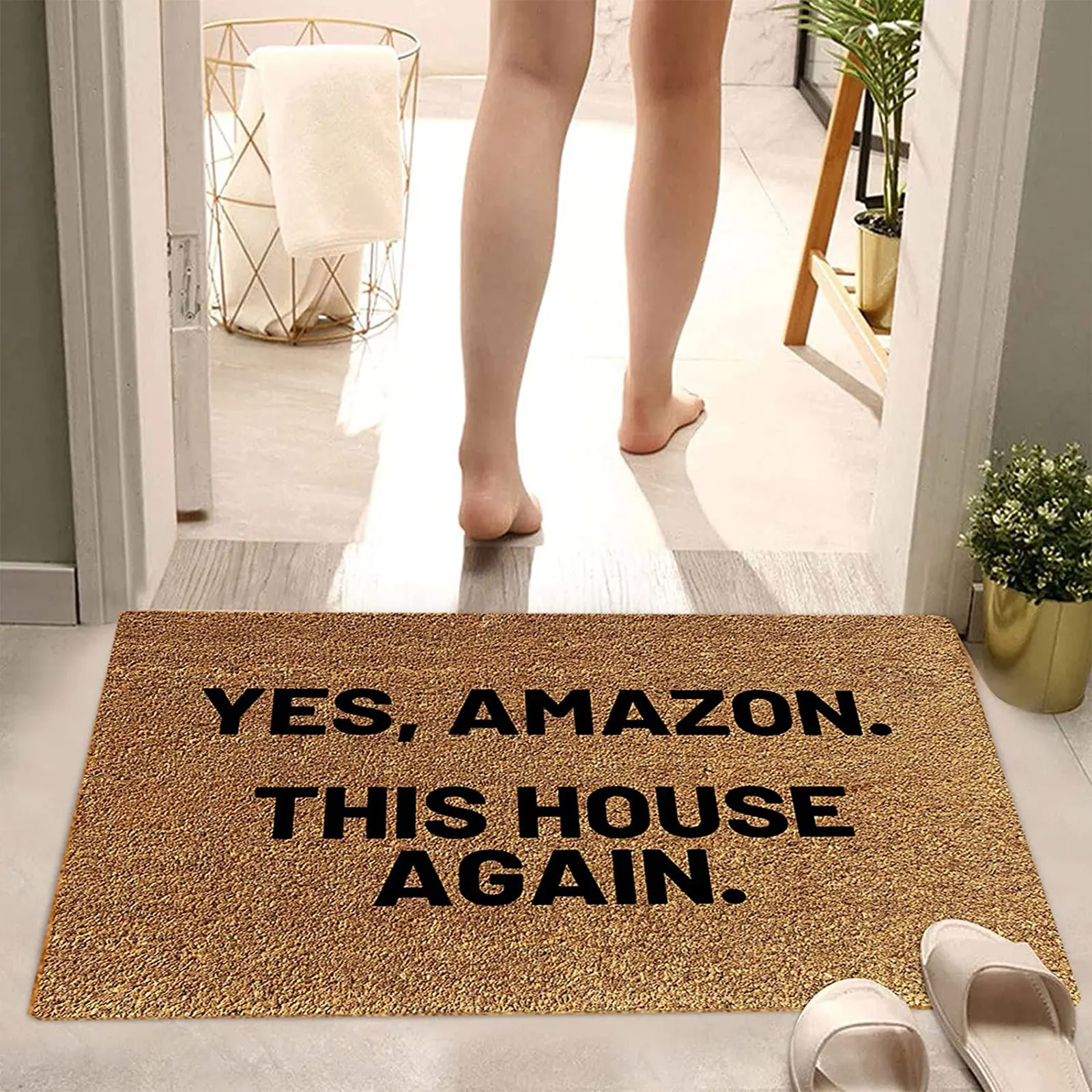 

Тонкий приветствующий коврик для входной двери, современные коврики в минималистичном стиле, персонализированные домашние украшения для в...