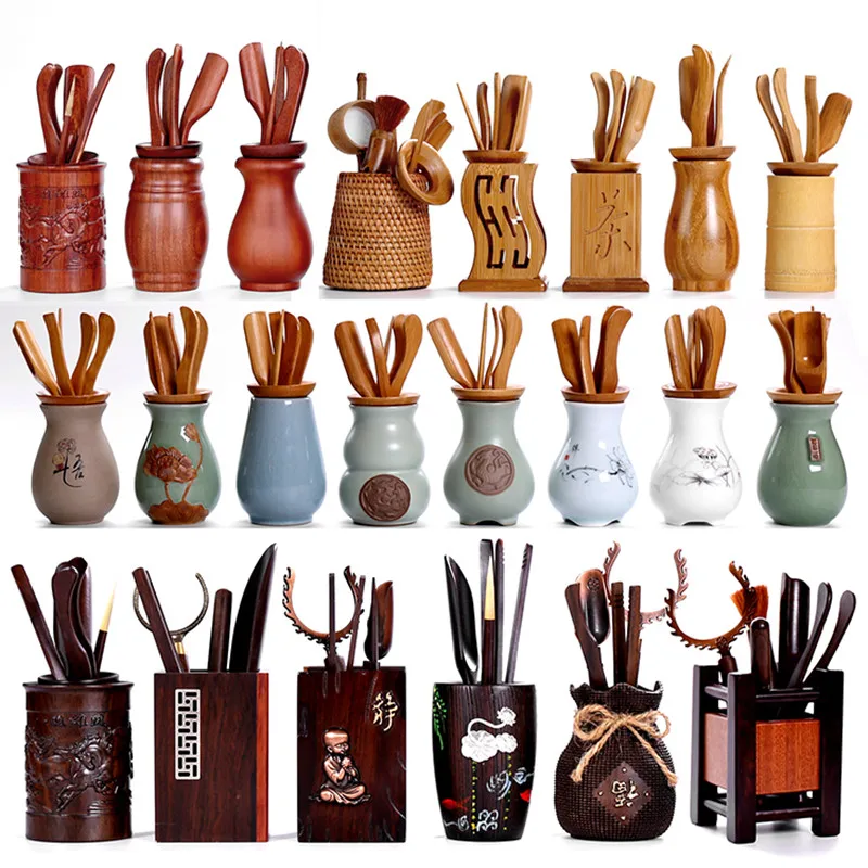 

Black Sandalwood Solid Wood Tea Clip Bamboo Tweezers Tea Clip Kungfu Tea Set Accessories Tea Ceremony Six Gentlemen Whole Set
