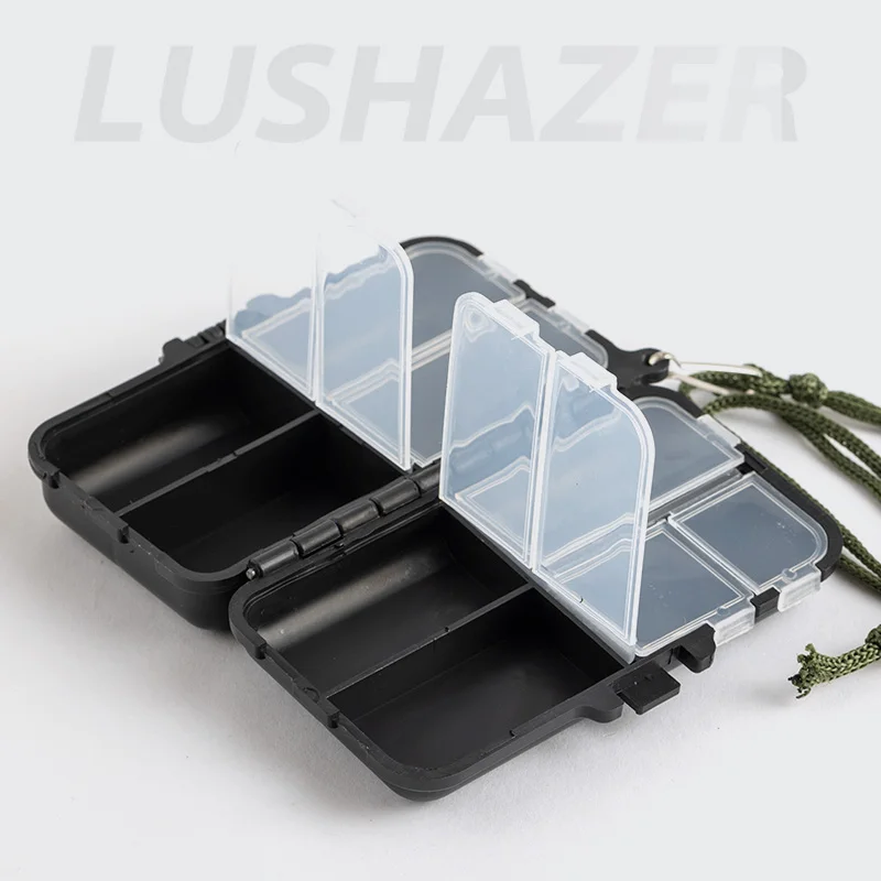 Двухслойная рыболовная коробка LUSHAZER, коробка для рыболовных снастей, коробка для рыболовных принадлежностей, пластиковые коробки для рыбалки 12 см * 9,5 см * 3,5 см (art.: 3920c47ba1ad2) - 3920c47ba1ad2