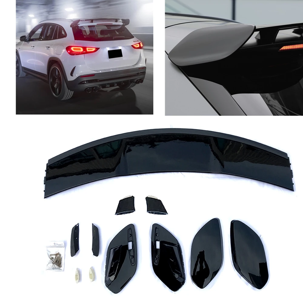 

Автомобильный задний спойлер, крыло багажника, крыша, сплиттер, губа для Mercedes Benz GLA класса X156 GLA180 GLA200 GLA35 GLA45 AMG Style 2020-2021