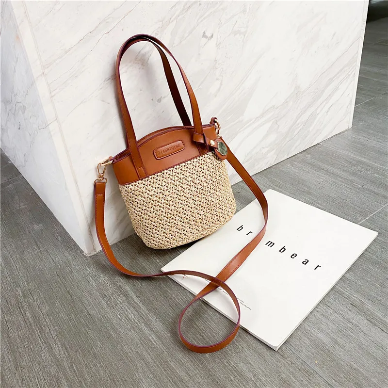 

High Quality Summertime Leisure Forest Grass-woven Bag Women 2023 New Hand-woven Messenger Bag Holiday Beach Bag Handbag Fashion