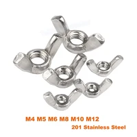 butterfly wing nut m4 m5 m6 m8 m10 m12 din315 201 stainless steel hand tighten wing nuts fit for screw bolts metric thread