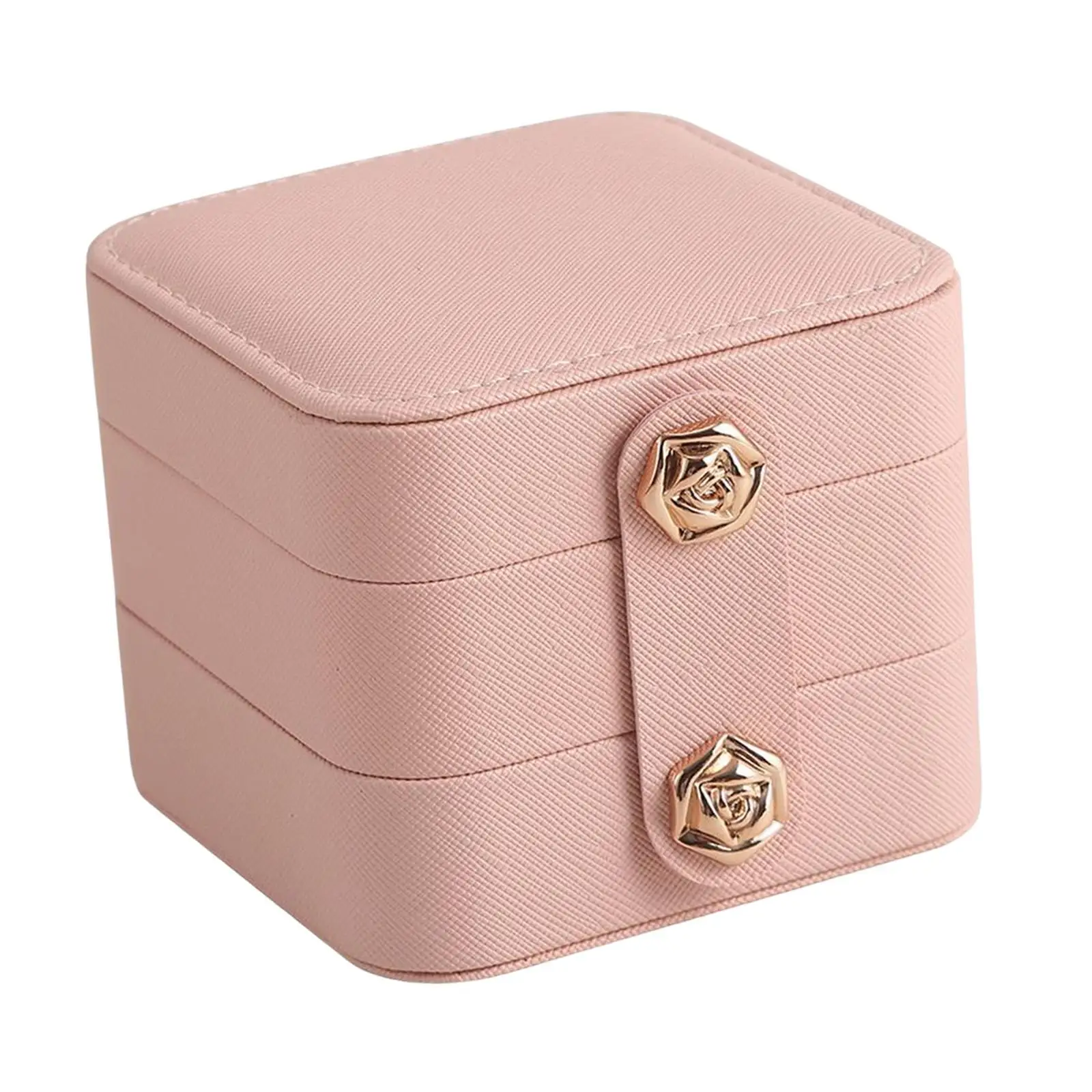 

Travel Jewelry Box Dustproof Soft Velvet Lined Multi Layers Multifunctional Holder Storage Case for Earrings Ear Studs Necklaces