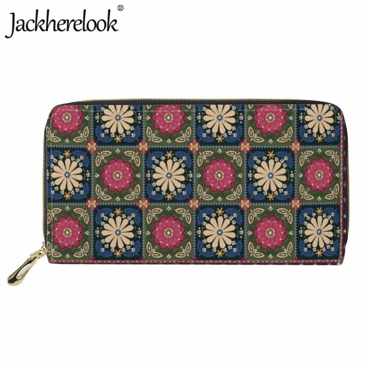 

Jackherelook Art Pattern Nigerian Style Vintage Wallets for Women Luxury Leather Card Holder Wallet Fashion Ladies Money Bag