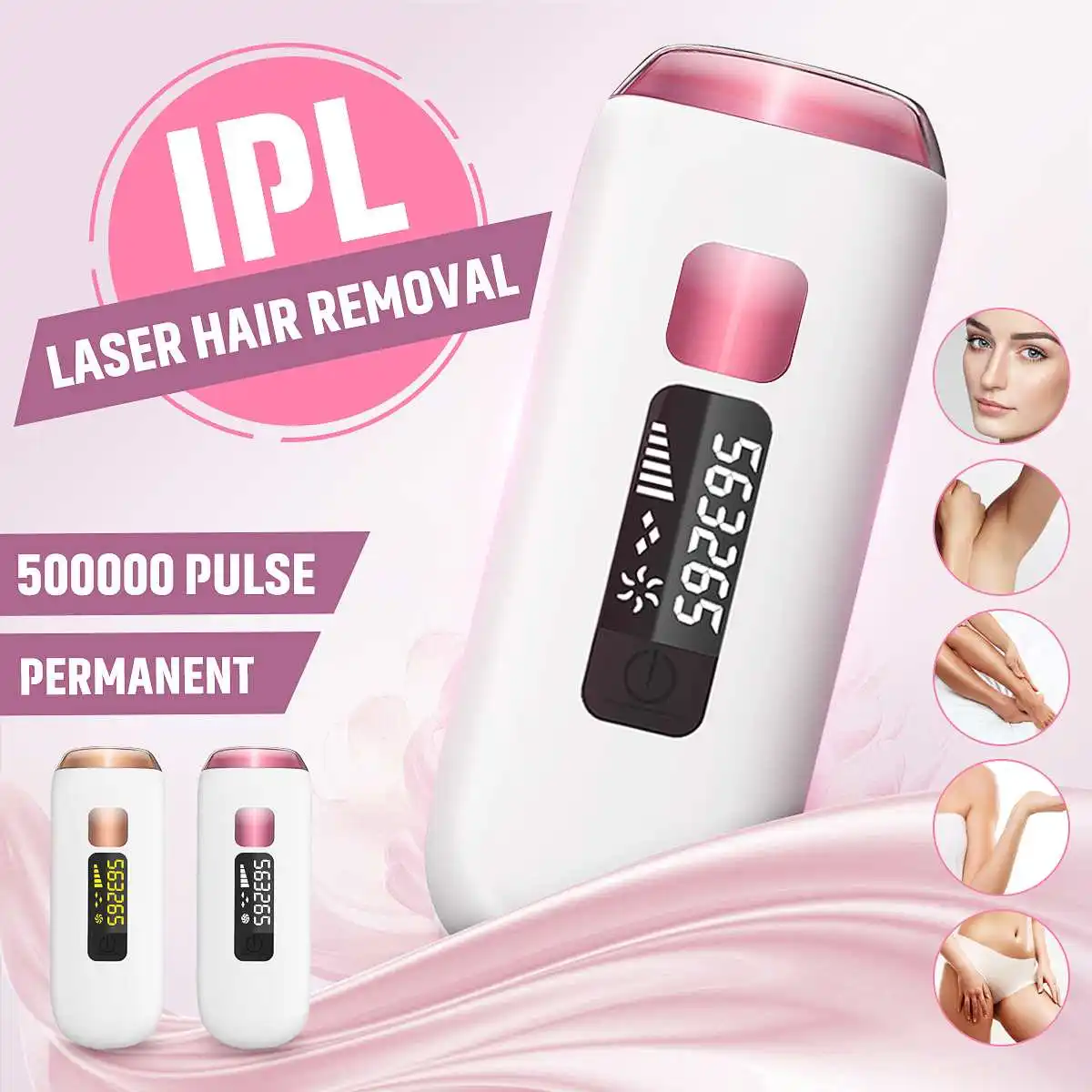 

500000 Flashes Depilatory Laser Hair Epilator Permanent Hair Removal IPL System Whole Body Hair Remover Rejuvenation Machine