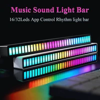 new creative rgb music sound light bar 5v usb 1632led app control led music rhythm night lights pickup voice ambient light