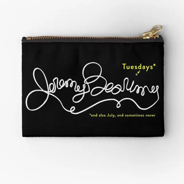 

Jeremy Bearimy In White With Notation Zipper Pouches Wallet Pocket Small Men Storage Coin Bag Panties Packaging Cosmetic