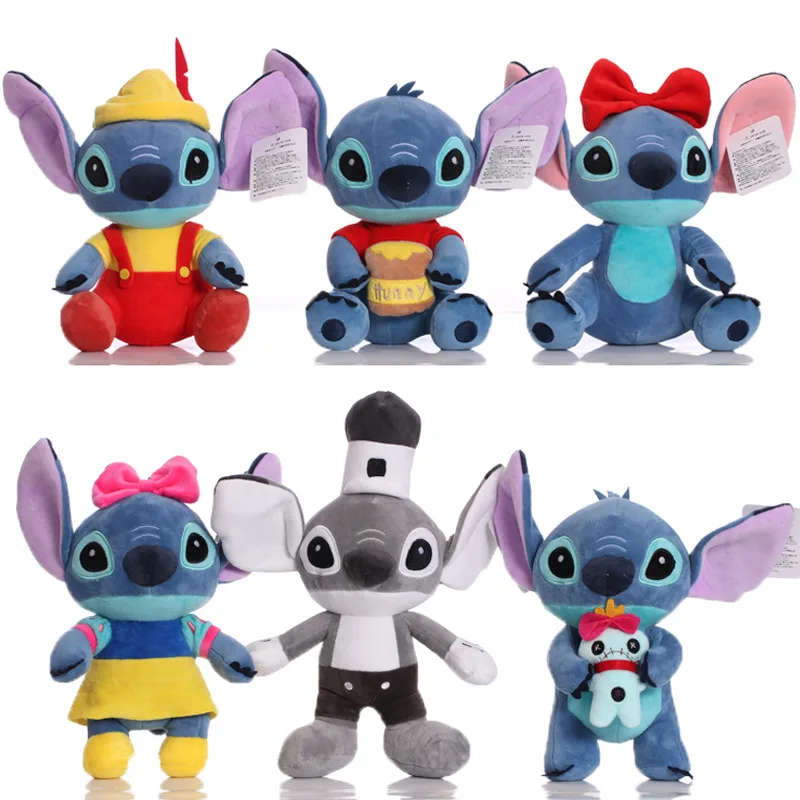 

New Disney Lilo & Stitch Plush Toys Kawaii Soft Stuffed Toys Cartoon Action Figures Cute Doll Toys Animal Puppet Gifts For Kids