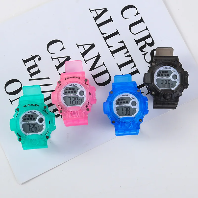 Children's boys' electronic watches primary and secondary school students' net red girl luminous waterproof watch