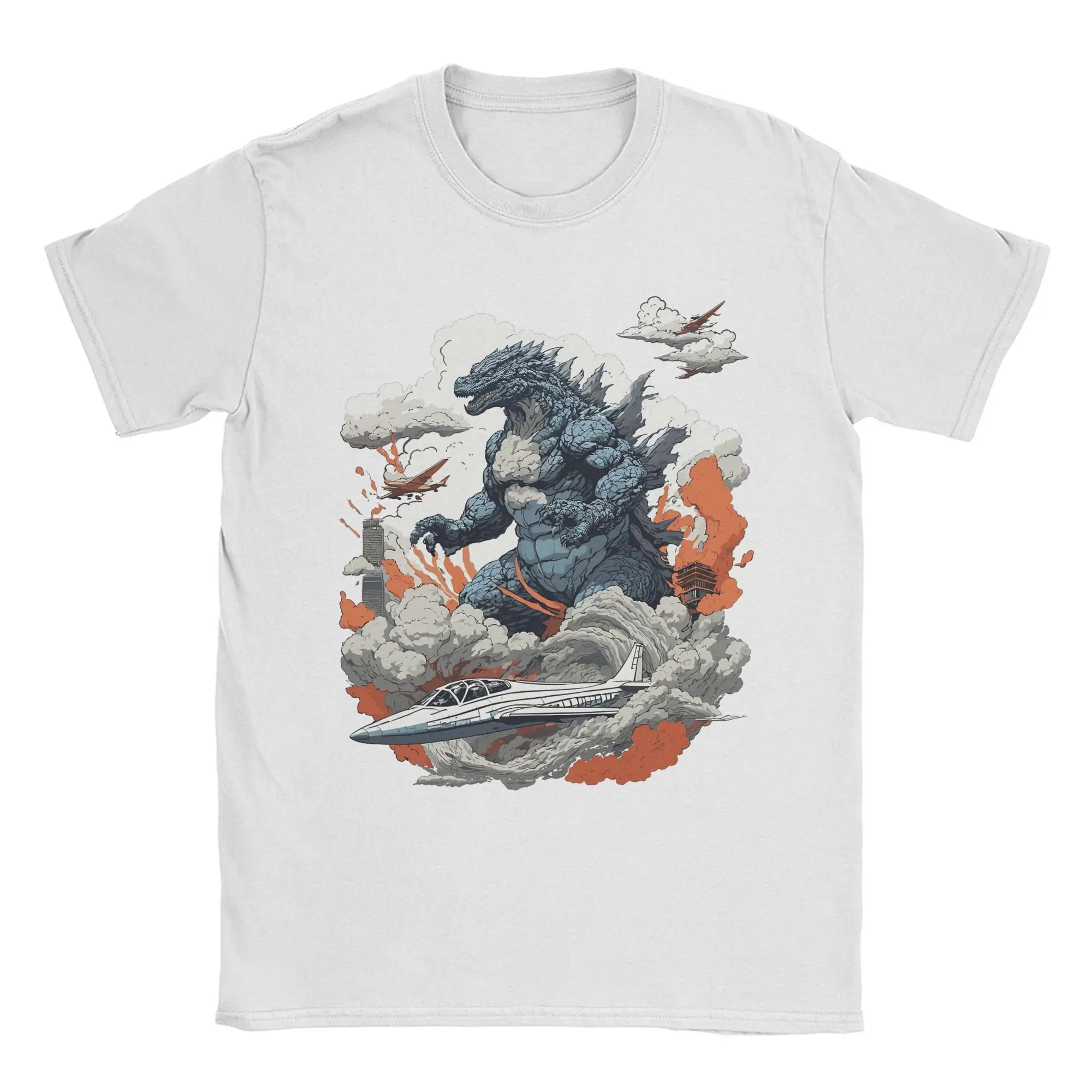 Футболки Godzillaed Minus One Monster мужские и женские хлопковые забавные футболки с круглым