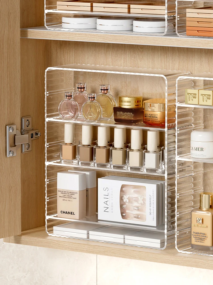 Зеркальная акриловая стойка для хранения косметики в ванной комнате держатель