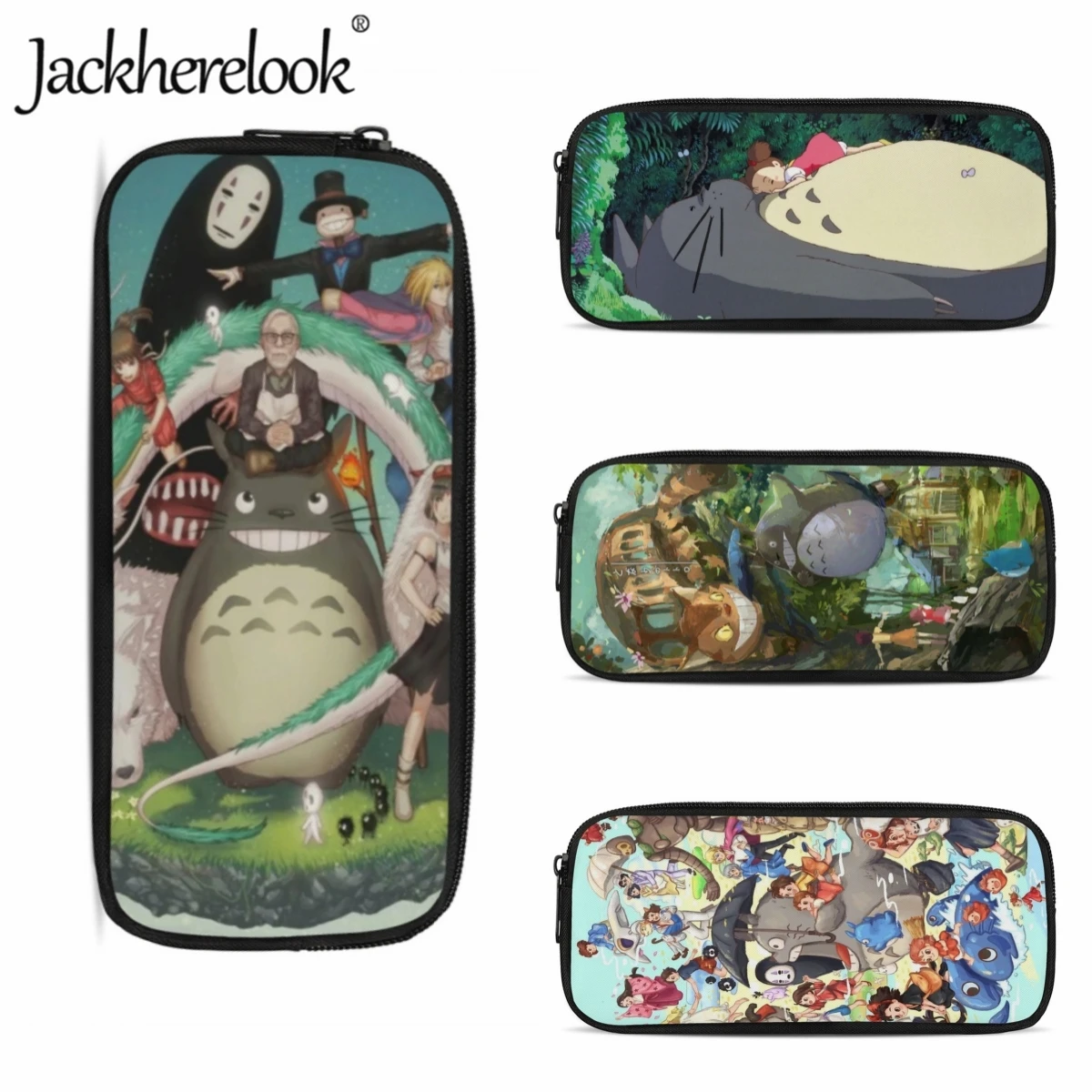 

Jackherelook Animation Totoro Pattern Print Kawaii Children Pencil Cases School Kids Pencil Boxs School Supplies Girl Makeup Bag