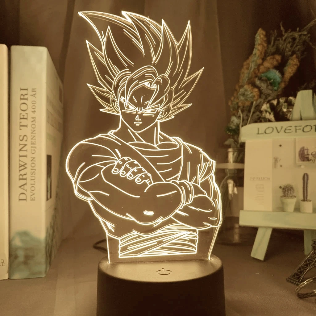 

Dragon Ball Table Lamp Monkey King Goku Figure 3d LED Night Light Super Saiyan Ornament Light Kids Birthday Christmas Gifts