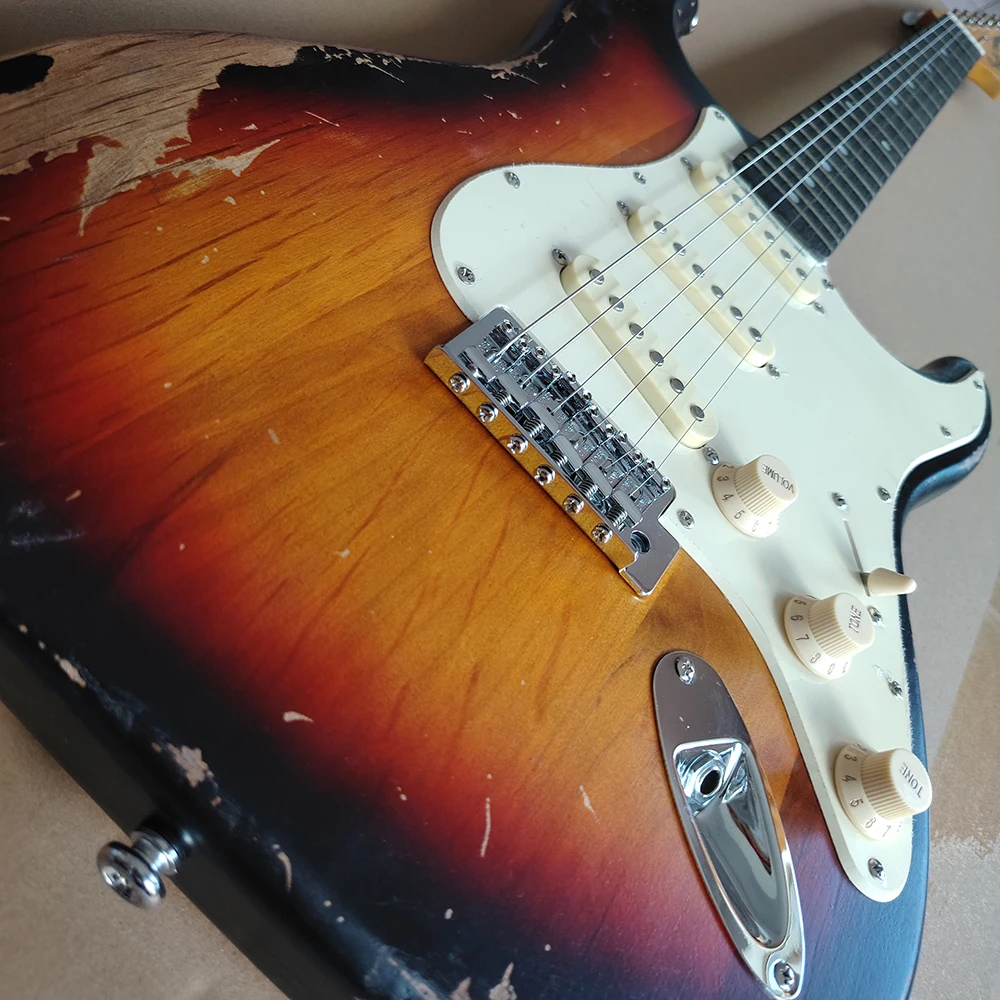 Фотоэлектрическая гитара в наличии 3TS Body SSS Retro pickup S T Relic нужно больше фотографий