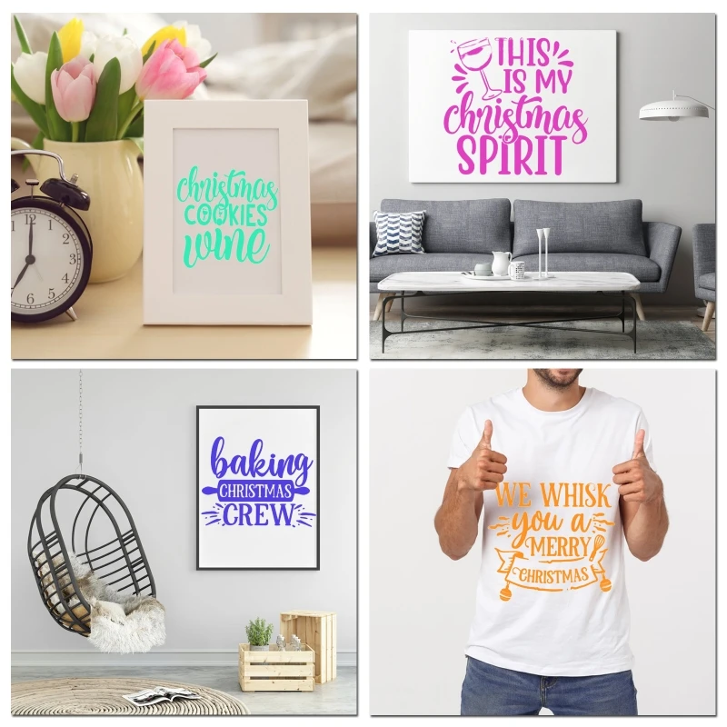 

Рождественский элемент, подвесной шар, лось, снежинка, буквы, трафарет для шелкографии, 3 шт. для свитшота, табличка, деревянный знак E7CB