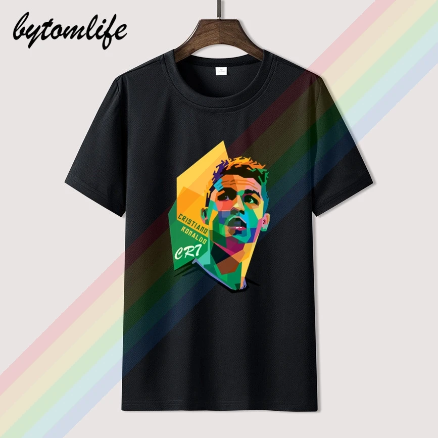 

Cr Colorful mdrid At-etico Men Women Summer 100% Cotton Black Tees Male Newest Top Popular Normal Tee Shirts Unisex